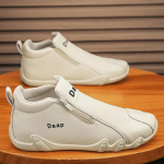 Meeste Nahast Kingad Ankle Boots Vabaaja Nahast Loaferid T&otilde;mblukuga Mugavad Formaalne Lame &Uuml;hev&auml;rvilised Valged Kingad S&otilde;idumokassiinid 39 orange