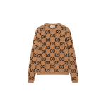 GUCCI Gg villane žakaartkootud &uuml;mmarguse kaelusega kampsun 692900-XKCC5-2075 M brown