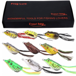 9 tk Topwater Frog Fishing lant koos kena karbiga kingituseks ( 9 tk segatuna ) 9PCS