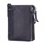 CONTACT'S Genuine Leather Vintage Wallet For Men Short Coin Purse Small Wallets High Quality Designer