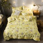 WTEMPO Comfort Cotton, 4 tk tekikott, voodikate, voodipesu, kaheinimesevoodi v&otilde;i &uuml;lisuur voodipesu Twin size