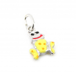 Suzette et Benjamin [G6486] - Pendentif Argent 'Grenouille' jaune S&B kollane