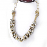 Les Tr&eacute;sors De Lily [G8710] - Collier Cr&eacute;ateur 'Kilimanjaro' dor&eacute; argent&eacute; kuld