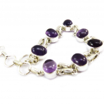 Les Tr&eacute;sors De Lily [H0063] - Bracelet Argent artisanal 'Heaven' am&eacute;thyste - 10 mm lilla