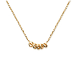 Les Tr&eacute;sors De Lily [J0079] - Collier Plaqu&eacute; Or 'Chor&eacute;graphie' dor&eacute; - 15x4 mm kuld