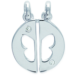Les Tr&eacute;sors De Lily [J2058] -  Butterfly  h&otilde;bedane ripats, h&otilde;bevalge (roodiumiga kaetud) murduv - 21x16 mm h&otilde;be