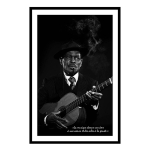 Les Tr&eacute;sors De Lily [Q9683] - Toile cr&eacute;ateur 'Jazz' noir (La musique donne une &acirc;me &agrave; nos coeurs et des ailes &agrave; la pens&eacute;e - guitare) - 60x40 cm must