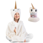 Les Tr&eacute;sors De Lily [R0035] - Disaintekk 'Licorne My Unicorn' kuldne valge - 110x90 cm valge