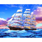 Teemanttikandid valge kriit 5D teemantristpistega kristall t&auml;isteemantkomplektid l&otilde;petamata purjepaat 20X30CM