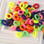 100 tk Juuksepaelad T&uuml;drukud V&auml;rvilised elastsed Juuksepaelad Kummikud Lastele Kummipaela hobusesabahoidja 100pcs mitmev&auml;rviline