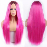 Moodne pikkade sirgete juustega blond s&uuml;nteetiline parukas naistele (v&auml;rv: 16 v&auml;rvi) 2