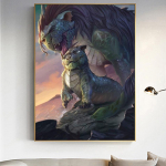 DINGPU DIY 5D teemantmaal maastik t&auml;isring puur Teemanttikandid Ristpistes Mosaiik Rhinestone Art Decor 20X30CM