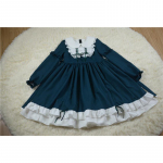 Scione magus Lolita kleit Kawaii t&uuml;drukule gooti vintage tr&uuml;kiga pitsist lipsukese k&otilde;rge v&ouml;&ouml;koht Victoria ajastu kleit M roheline