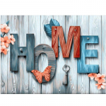 T&auml;is&uuml;mmargune/ruudukujuline 5D isetehtud teemantmaaling Koduteksti kaart Teemanttikandid Ristpistekomplektid Kodukaunistus K&auml;sitsi valmistatud kingitused Round 20x30cm