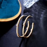 WWJ mood naiste silmus, &uuml;mmargune ring mikrosillutisega kuupmeetrist tsirkooniumoksiidist suur r&otilde;ngask&otilde;rvar&otilde;ngad h&otilde;bedav&auml;rvi ehted, kingitus kuld