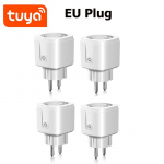 4 PCS Smart Life rakendus Nutikas pistikupesa adapter 16A h&auml;&auml;ljuhtimise pesa EU seinapistik pistikupesa toitemonitor T&ouml;&ouml; Alexa Google Home'iga