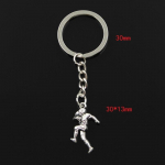 Moodne 30 mm v&otilde;tmehoidja metallist v&otilde;tmehoidja v&otilde;tmehoidja ehted antiik h&otilde;bedase v&auml;rviga kaetud jalgpallur Sporter 30x13 mm ripats h&otilde;be