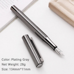 Sile rull-pliiats, luksuslik metalligraveering, vahetatav rull-pliiats, klassikaline disain, roostevabast terasest metallist t&auml;itesulepea, peene otsaga (0,5 mm) pen hall