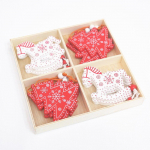 12tk 5cm puidust j&otilde;ulupuu ripatsehted puidust lumehelbed rippuvad j&otilde;ulukaunistused kodu uusaastakaunistus kingitus Noel wood decoration 3