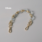 Uue moe naise k&auml;ekoti aksessuaaride osad armas sinine akr&uuml;&uuml;lvaigust kett Luksuslik tahke rihmaga naiste vintage kuldne metallist sidurikett 33CM sinine