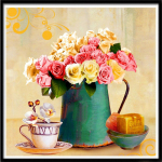 5D teemantmosaiikmuster DIY teemantmaal v&auml;rviline roosekaunistus teemantvaas ristpistes siseseina kaunistus Full Round 20x20CM