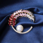 Blucome Luxury Fashion nisuk&otilde;rvapross, tsirkoonist vasest n&ouml;&ouml;pn&otilde;elad naiste pross mantli &uuml;likonna jaoks Hijab Pins uusaastakingitused roosa