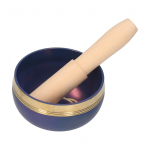 Tiibeti laulukaussi komplekt Buddha Sound Bowl ja Wood Mallet Charka Bowl meditatsiooni helikauss koos tumesinine v&auml;rv