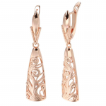 Kinel Vintage Rose Gold pikad k&otilde;rvar&otilde;ngad naistele Elegantsed pulmaehted roosa kuldne v&auml;rv
