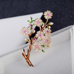 Blucome Luksuslik T&scaron;ehhi kivist lilledega prossid Naiste kullav&auml;rvi vask pulmad bankett pross rev&auml;&auml;rin&otilde;elad kingitused roosa