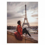 DIY 5D teemantmaal Eiffeli torni teemanttikandid maastik t&auml;isring teemantmosaiik paari ristpistes kodukaunistus Full Round 20x25CM