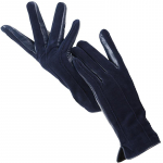 Hea kvaliteediga naiste nahkkindad v&auml;rvi talve ehtne seemisnahk 50% ehtne nahk 50% naiste kindad 7.5 tumesinine v&auml;rv