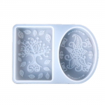 L&auml;&auml;ne etnilise mustriga seep UV-kristall-epoks&uuml;vaiguvorm k&uuml;&uuml;nlakrohv DIY vorm 1