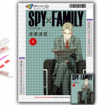 5D Teemantmaali Animeplakat SPY&times;FAMILY DIY Teemanttikandid Rhinestone kodukaunistus Full Round 20X30CM