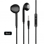3,5 mm juhtmega k&otilde;rvaklapid Bass Stereo Earbuds J&otilde;usaali spordik&otilde;rvaklapid mikrofoniga stereopeakomplektiga iPhone'ile Samsung Xiaomi Huawei PC must