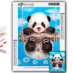 5D DIY Teemantmaal Ristpistes Loom Panda Teemanttikandid Mosaiik Seinakunst Kodukaunistus Full Round 20X30CM