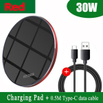 50 W Qi juhtmevaba laadija kiirlaadimisalus k&otilde;igile Qi standardsetele iPhone'idele Samsung Huawei Xiaomi Android mobiiltelefonidele 30W