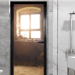 Akna v&auml;lisukse kleebis elutuppa Magamistoa DIY Isekleepuv tapeet Kodusisustus Ukseplakat Renoveerimine Lihtne kleepida 90x200cm(cut 2 pcs)