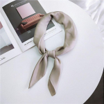 Moodne sall Naiste Hijab Sall Siidist Satiinist Kaelasallid Naistele 70cm*70cm Ruudukujulised Bandana Pea-juuksesallid khaki