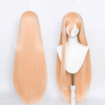 Anime mootorsaemees Makima Power Cosplay parukas pikk oranž roosa peorollim&auml;ng oranž