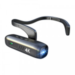 4K 30FPS peaga kinnitatav kaamera kantav WiFi videokaamera, veebikaamera 120 kraadi lainurkobjektiiv must