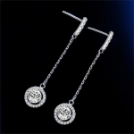 &Uuml;mmargune &otilde;&otilde;nes 0,5 kate Moissanite Diamond S925 Sterling Silver Kerge Luksuslik Mood Tutt K&otilde;rvar&otilde;ngad Naiste Ehted 0.5ct