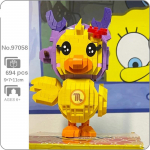 97058 Zodiac Scorpio Duck Looma t&auml;htkuju Lemmikloomnuku mudel Mini Teemantklotsid Tellised Ehitusm&auml;nguasi lastele ilma kastita