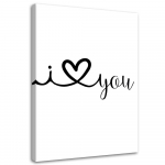 L&otilde;uendiprint Ma armastan sind 40x60 valge/must