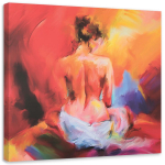 L&otilde;uenditr&uuml;kk Woman Nude Abstract 30x30 punane