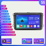 Autoraadio Hizpo 8 tolli Android AutoRadio jaoks Volkswagen VW Passat B6 B7 CC Tiguan Touran Golf Polo Skoda Seat Carplay Multimeedia GPS 2din Audio Video S5 8Core 4GB 64GB AI