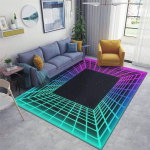 Lahe laservalgusv&otilde;re 3D visuaalne elutoa vaip p&otilde;randamatt libisemiskindel vaip Pere jooksva vaip Joogamatt M&auml;ng Kontoritooli matt 120cm x 160cm