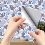 Kamuflaažiplaadi kleebis K&ouml;&ouml;k Backsplash &Otilde;likindel vannituba Veekindel Kodukaunistused Seinakleebised Peel Stick Kunstimaaling 20*20cm*6Pcs