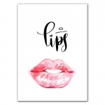 Moodne mood Ilu Silmad Punased Huuled Kunst Seinakunst L&otilde;uend Prindi L&otilde;uend Plakat Seinapildid Meigipoele Kodukaunistus TB49 21X30cm No Frame