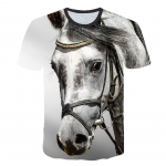 Ilus Animal Horse Mustriga t-s&auml;rk meestele Suvine 3D Mood Steed graafilised t-s&auml;rgid Casual Huvitavad T-s&auml;rkide topid L