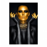 Seksika alasti naise portreel&otilde;uendi maalid seinal Kunst plakatid ja tr&uuml;kised Mustkuld t&uuml;drukute pildid Kodu seinakaunistus Cuadro 20x30cm